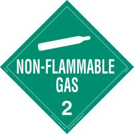 AMERICAN LABELMARK CO LabelMaster® Z-RVW3 Non-Flammable Gas Placard, Worded, Rigid Vinyl, 25/Pack Z-RVW3